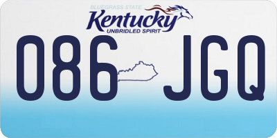 KY license plate 086JGQ