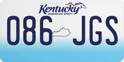 KY license plate 086JGS