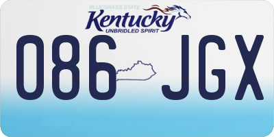KY license plate 086JGX
