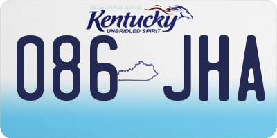 KY license plate 086JHA