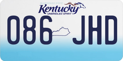 KY license plate 086JHD