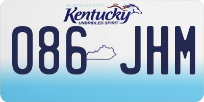 KY license plate 086JHM