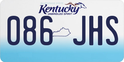 KY license plate 086JHS