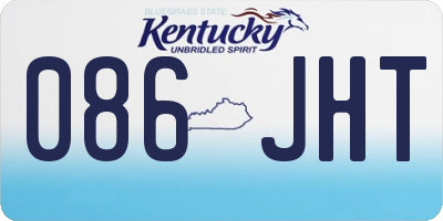 KY license plate 086JHT