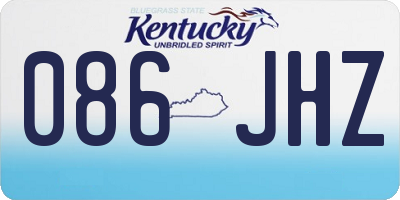 KY license plate 086JHZ