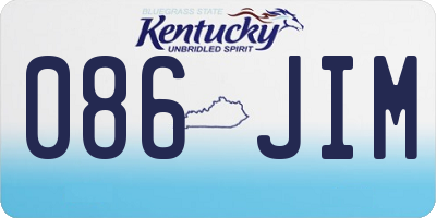 KY license plate 086JIM