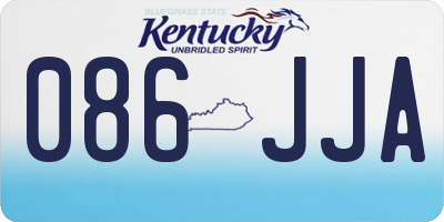 KY license plate 086JJA