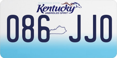 KY license plate 086JJO