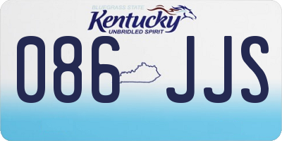 KY license plate 086JJS
