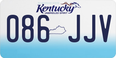 KY license plate 086JJV