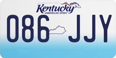 KY license plate 086JJY