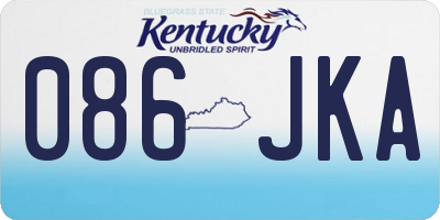 KY license plate 086JKA