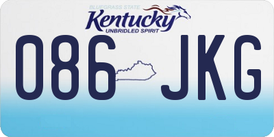 KY license plate 086JKG