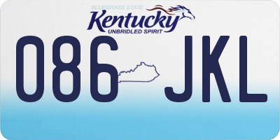 KY license plate 086JKL