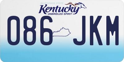 KY license plate 086JKM