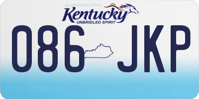 KY license plate 086JKP