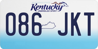 KY license plate 086JKT
