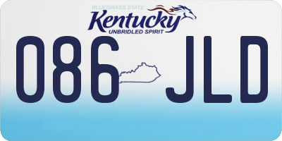 KY license plate 086JLD