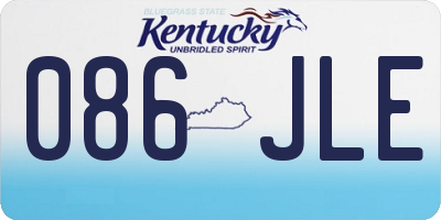 KY license plate 086JLE