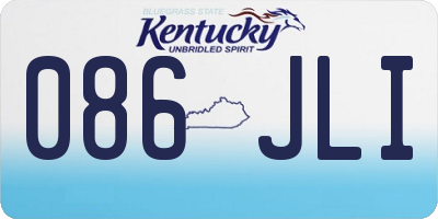 KY license plate 086JLI