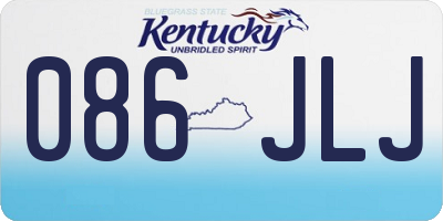 KY license plate 086JLJ