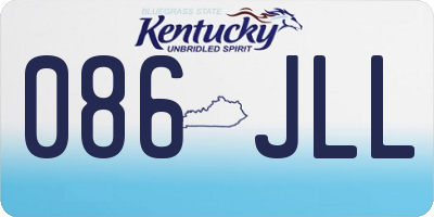 KY license plate 086JLL
