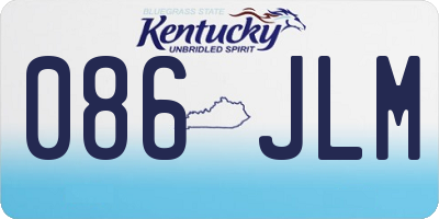 KY license plate 086JLM