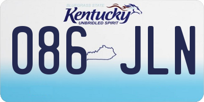 KY license plate 086JLN