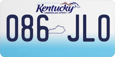 KY license plate 086JLO