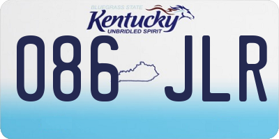 KY license plate 086JLR