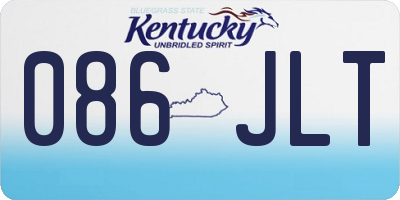 KY license plate 086JLT