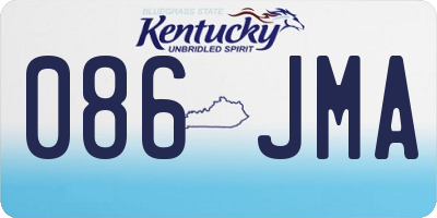 KY license plate 086JMA