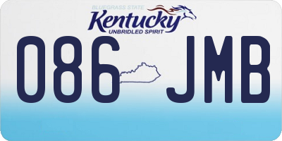 KY license plate 086JMB