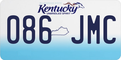 KY license plate 086JMC