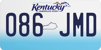 KY license plate 086JMD