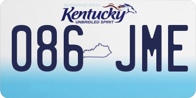 KY license plate 086JME