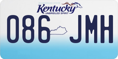 KY license plate 086JMH