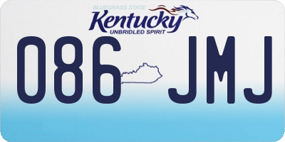 KY license plate 086JMJ