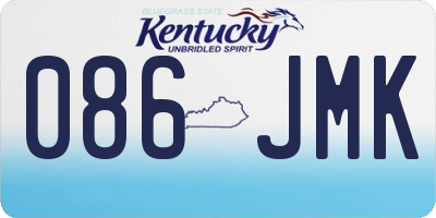 KY license plate 086JMK