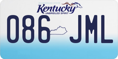 KY license plate 086JML
