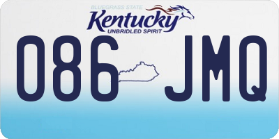 KY license plate 086JMQ