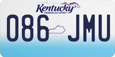 KY license plate 086JMU