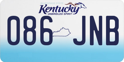 KY license plate 086JNB