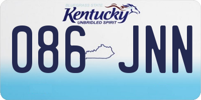 KY license plate 086JNN