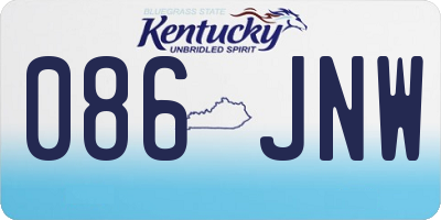 KY license plate 086JNW