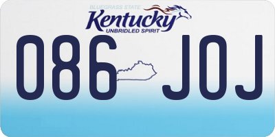 KY license plate 086JOJ