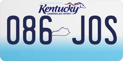 KY license plate 086JOS