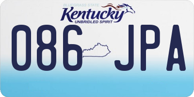 KY license plate 086JPA