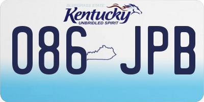 KY license plate 086JPB