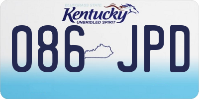 KY license plate 086JPD